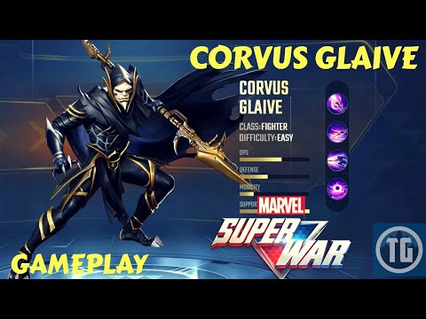 MARVEL SUPER WAR:- CORVUS GLAIVE GAMEPLAY !!! **skills n tips n trick!!!***