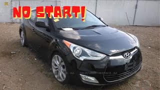 2012 Hyundai Veloster no crank no start issue