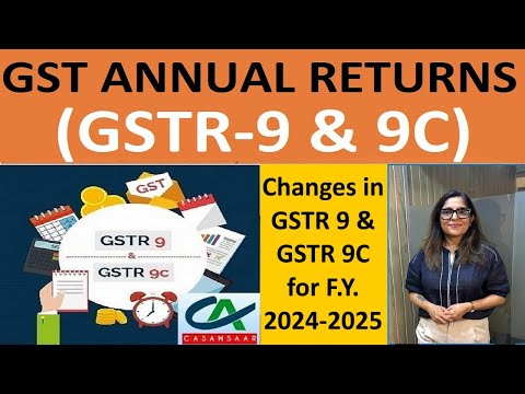 GST ANNUAL RETURNS (GSTR-9 & 9C) for FY 2024-2025 | Changes in GSTR 9 and GSTR 9C