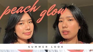 peachy orange glow makeup look - monolid makeup // SAII