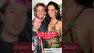 Aaron Carter's Twin Sister Speaks Out After His Passing! #shorts
