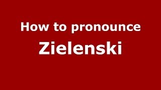 How to pronounce Zieleński