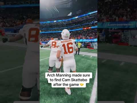 Arch Manning found Cam Skattebo after the Peach Bowl 🤝