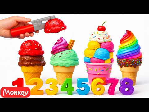 Learn Colors, Numbers, Shapes, Alphabets 🌈⚪🔠 Monkey Junior Children Songs & Nursery Rhymes