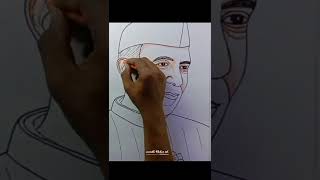 Jahawarlal nehru drawing with oil pastel। Children's day drawing। Chacha nehru #shorts #nehru #art