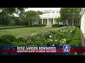 White House S Rose Garden Renovation Unveiled On Saturday