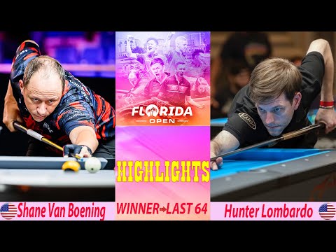 HIGHLIGHTS | Shane Van Boening vs Hunter Lombardo | Florida Open Pool Championship