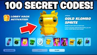 100 LOBBY HACK Codes in Fortnite NOW! (All Codes)