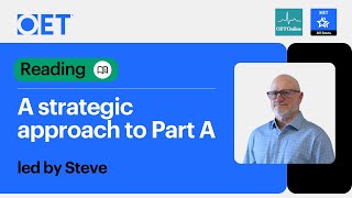 Live class with OET Online: Reading Part A - A Strategic Approach