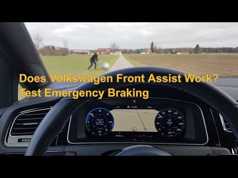 Does Volkswagen Front Assist Work? Test Emergency Braking !⛔⛔⛔