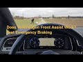 Does Volkswagen Front Assist Work Test Emergency Braking