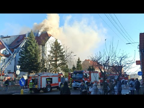 Pożar w budynku ZUS w Sztumie – ewakuowano 80 osób