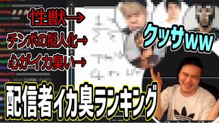 配信者イカ臭いランキング【2026/09/09】