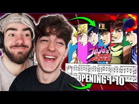 🔥 MÚSICO REACCIONA A JoJo's Bizarre Adventure Openings 1-10 (TODOS LOS OPENINGS😱)