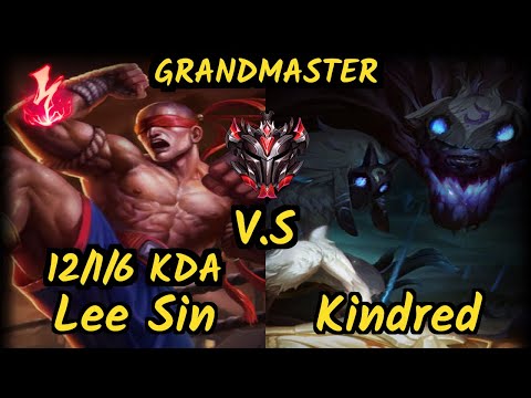 Dat (Kitzuo) (LEE SIN) vs KINDRED - 12/1/6 KDA JUNGLE GAMEPLAY - NA Ranked GRANDMASTER