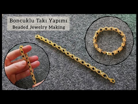 Bracelet making from seed beads. Beaded bracelet jewelry tutorial! Crystal and pearl beads bracelet.