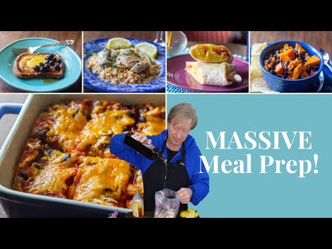MASSIVE Meal Prep! Making 37 Freezer Meals from 7 Easy Recipes