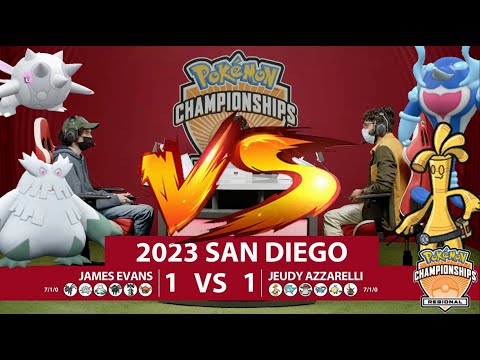 Pokémon VGC James Evans vs Jeudy Azzarelli 2023 San Diego Regional Championship VG Day1 Swiss R9