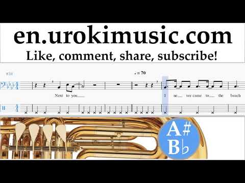 Tuba lessons Miley Cyrus - Malibu Sheet Music Tutorial Part#2 um-i352