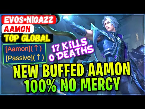 New Buffed Aamon, 100% No Mercy [ Top Global Aamon ] EVOS•Nigazz - Mobile Legends Gameplay Build
