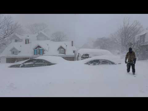 Chaos in Massachusetts Today! 32 Inch of Blizzard Causing Many Major Accident in Boston