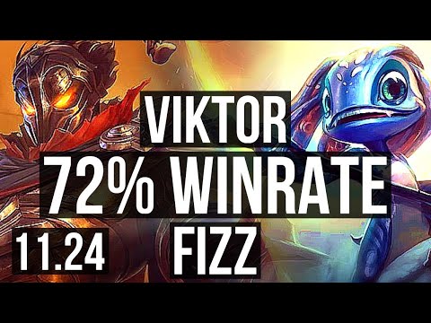 VIKTOR vs FIZZ (MID) (DEFEAT) | 72% winrate, 13/5/14, Dominating | KR Master | 11.24