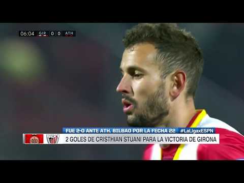 DOS GOLES DE CRISTHIAN STUANI PARA EL GIRONA.