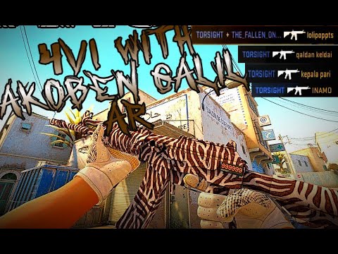 1 V 4 CSGO :: Akoben Galil AR :: NUKE