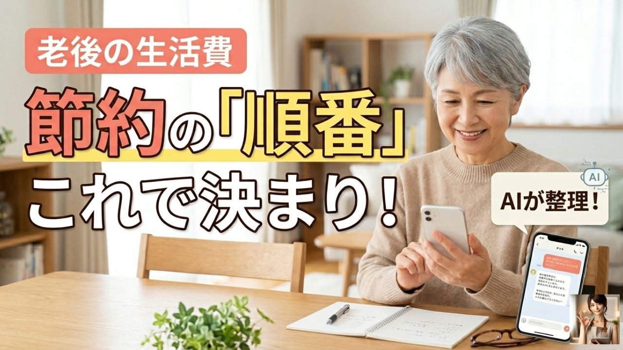 老後の生活費が不安な人へ…AIと一緒に節約の順番を整理する方法