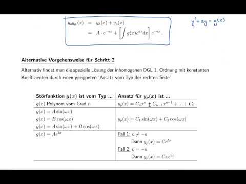 Lineare DGL 1. Ordnung mit konstanten Koeffizienten