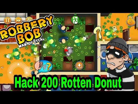 Robbery Bob Hack: Pranking Police VS 200 Rotten Donut