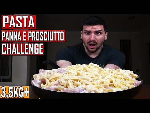 3,5 + KG di PASTA PANNA E PROSCIUTTO CHALLENGE | Cheat Day | MAN VS FOOD #FoodChallenge #Pasta