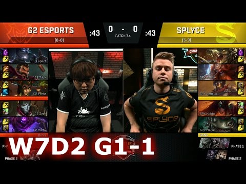 G2 eSports vs Splyce | Game 1 S7 EU LCS Spring 2017 Week 7 Day 2 | G2 vs SPY G1 W7D2 1080p