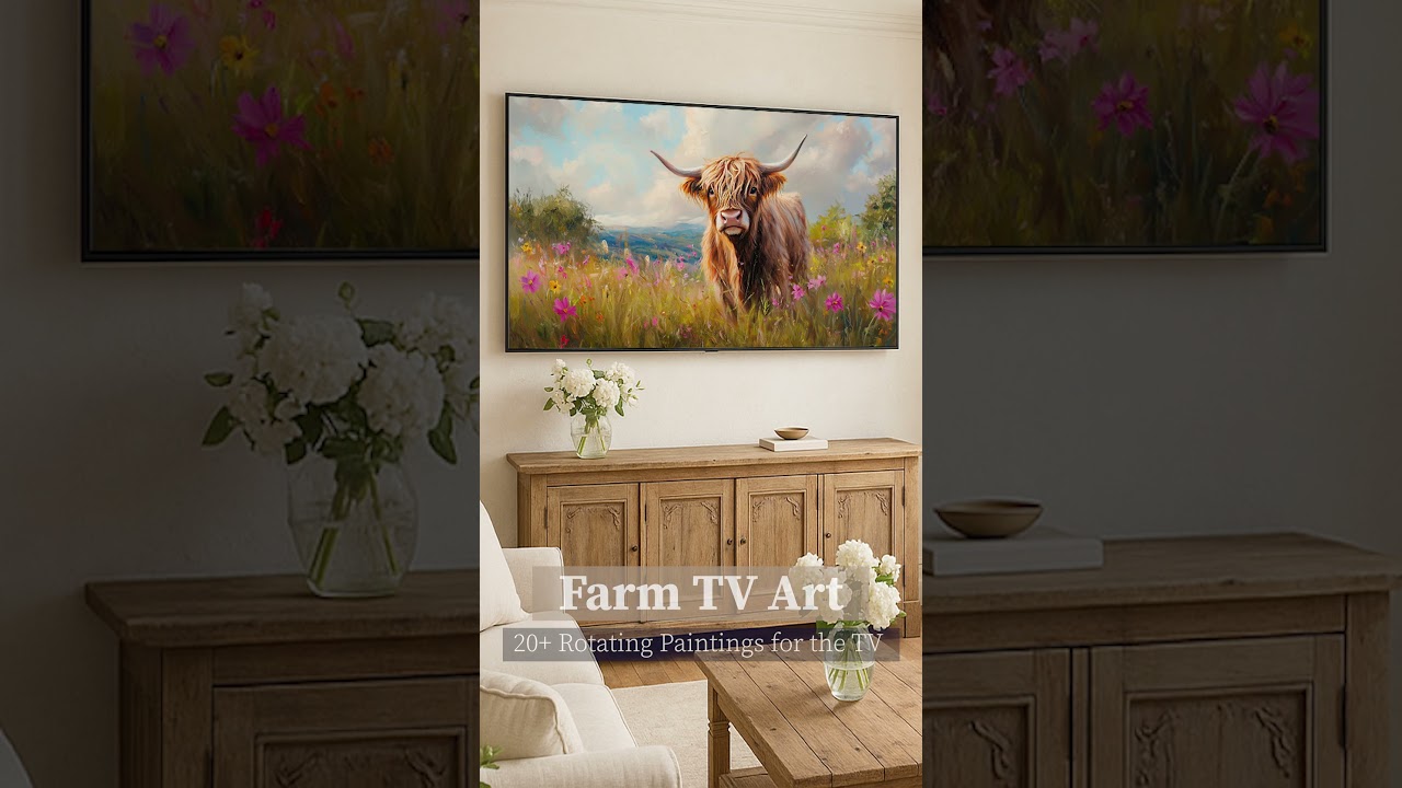 Farm Art TV Slideshow 🐷🐔 Barn Animal Paintings for the Frame TV  #tvart #frametv