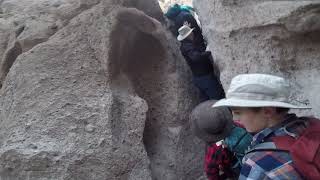 Hiking back up the Rings Loop.