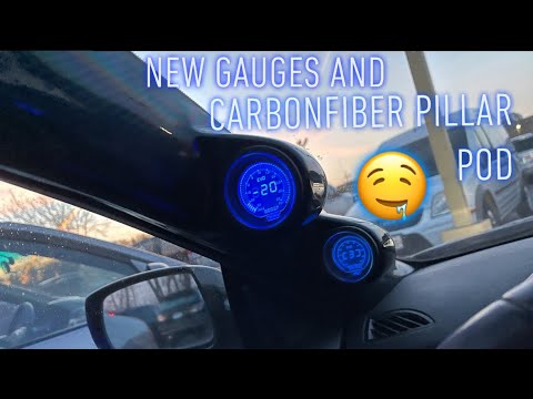 PROSPORT EVO GAUGES/CARBON-FIBER PILLAR POD INSTALL- GENESIS COUPE