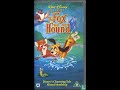Original VHS Opening And Closing To The Fox And The Hound UK VHS Tape