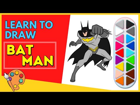 Learn to Draw - Batman | Art For Kids | Fun Learning Videos for Kids | Kids Tv 😃🖍