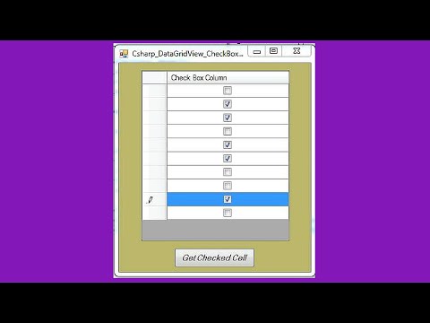 C# Tutorial - How To Know If DataGridView CheckBoxCell Is Checked In C# [ With Source Code ] Video