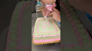 Employees get farewell cakes! 💗💚 #cake #cakedecorating