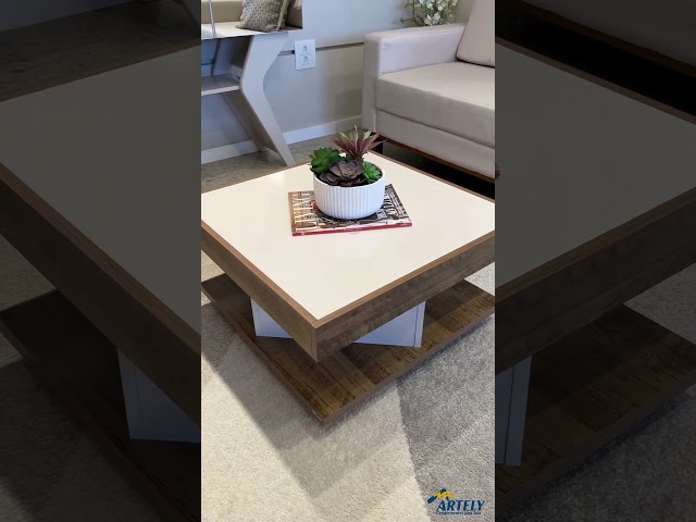 Mesa de Centro Saara Pinho/Off White - Artely