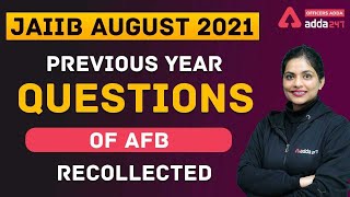 JAIIB AFB Previous Year Recollected Questions | JAIIB August Exam 2021 | Officers Adda247