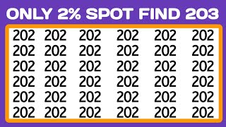 Only 2% Spot Find 203 | Spot The Odd Number/Letter Edition