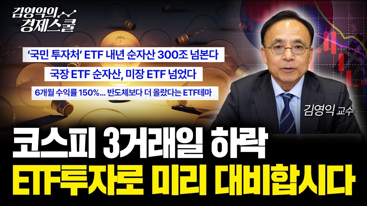 코스피 3거래일 하락, ETF 투자로 미리 대비합시다 [김영익 공식채널]