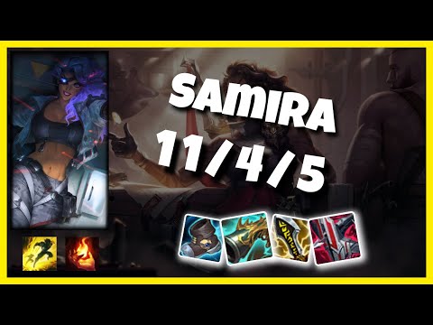 Samira Gameplay Challenger Replay S11 - 11.1 Bot Lane (11/4/5) - BR