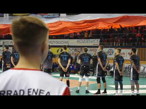 Hymn Polski przed meczem Cerrad Enea Czarni Radom - MKS Będzin