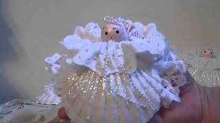 preview picture of video 'Sea Shell Christmas Angel Decorations & Beaded Tree!'