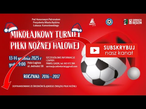 Transmisja LIVE z II dnia Turnieju Mikołajkowo-Bożonarodzeniowy pod patronatem Prezydenta Będzina