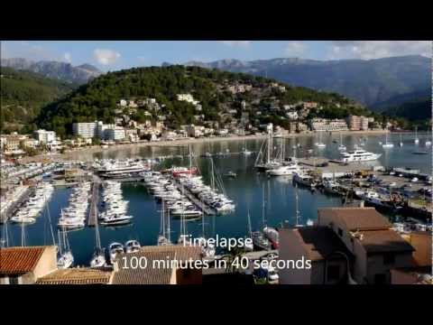 Time-lapse Port Soller Harbour and Waterfront, Majorca