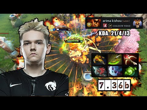 YATORO Shadow Fiend HARD CARRY MODE vs Wisper, Timado & Daxak - Dota 2 Gameplay